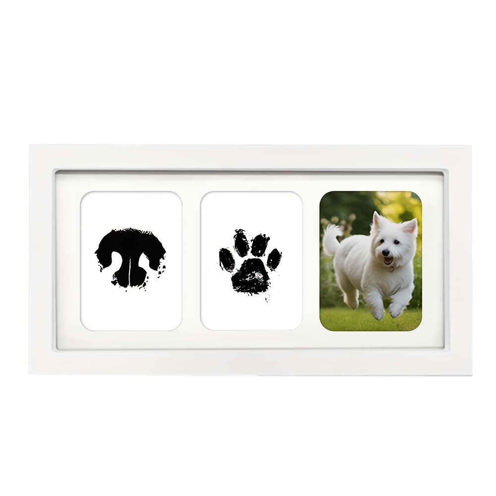 

1pc Pet Cat And Dog Hand And Footprint Memorial Photo Frame Photo Frame Printing Table Set