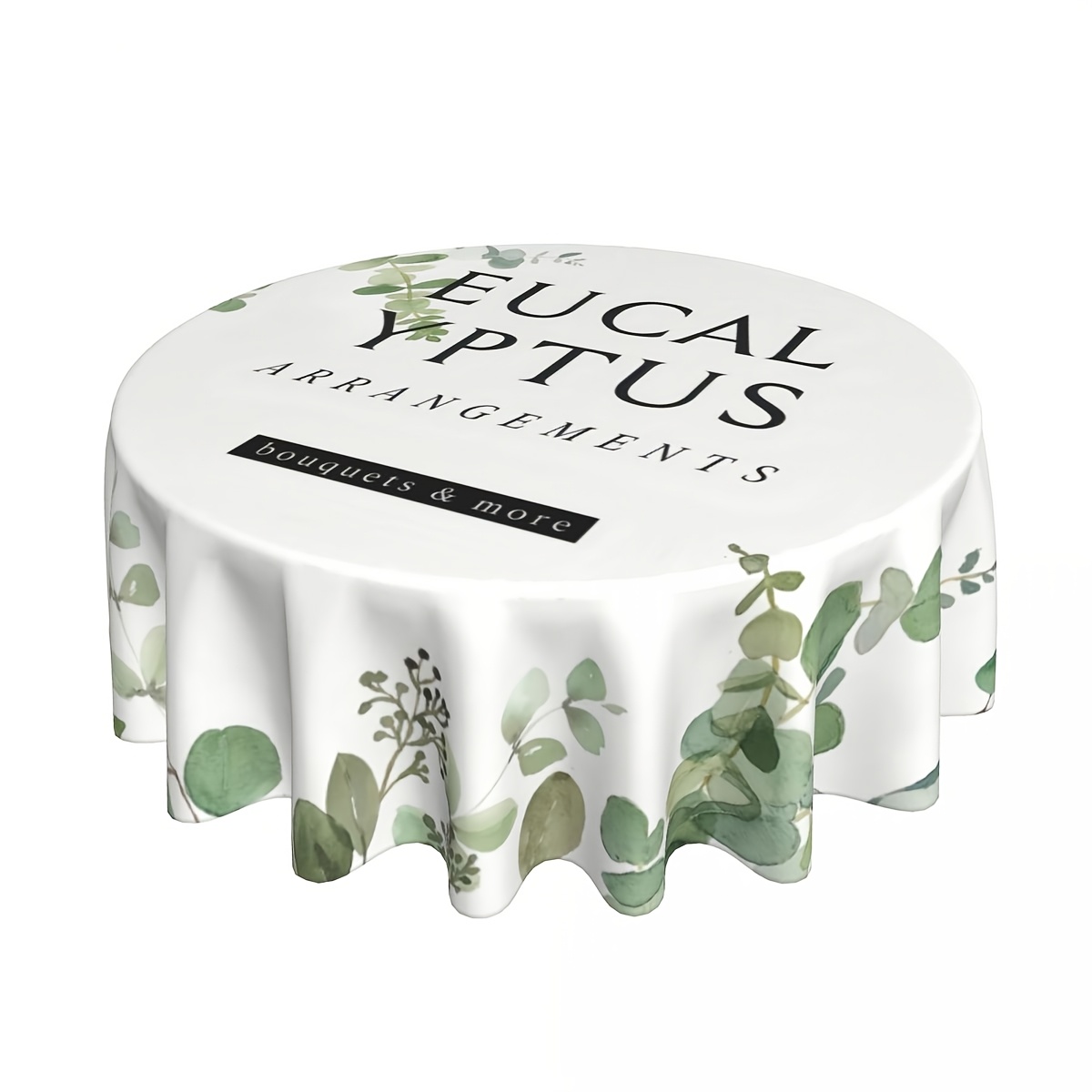 

Chic Floral Print Round Tablecloth - Modern Fashion, Polyester, Dining & Coffee Tables, Home And Restaurant Use