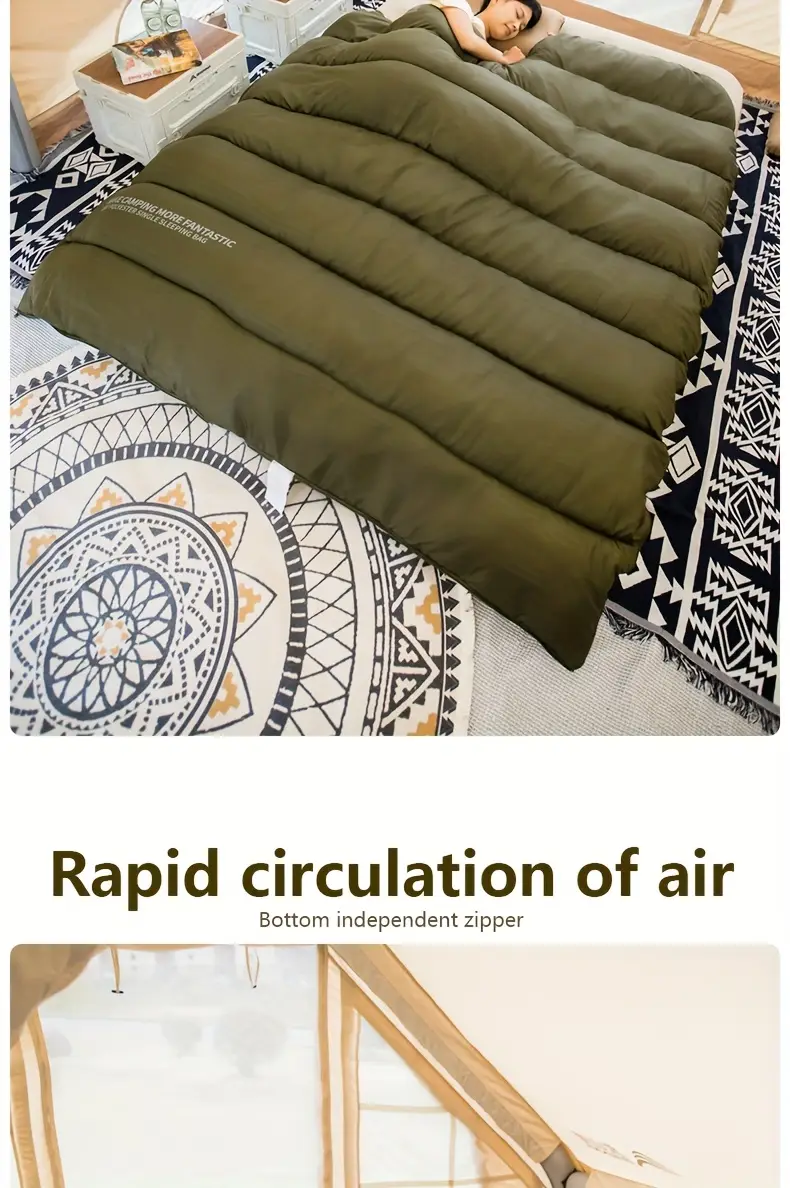 1人用 信封式睡袋,全拉链闭合 - 重型合成材料,橄榄绿/米色/灰色/白色 - 露营、徒步和背包旅行的冬季保暖 - 便携半拉链设计睡垫兼容袋, 露营用品, 露营装备, 冷天睡袋, 保暖睡袋, 丛林生存, 极寒冬季睡袋, 极寒睡袋, 冬季露营, 露营必备品, 露营睡袋, 冬季睡袋, 冬季睡袋, 露营睡袋, 露营睡袋, 极寒睡袋, 冬季睡袋, 露营睡袋, 冷天睡袋, 露营睡袋, 徒步旅行睡袋 商品详情 6