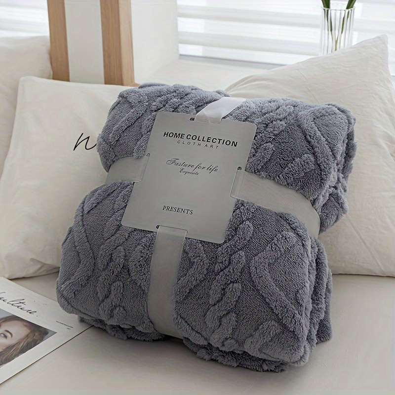 

1pc Fleece Blanket - - 3d For , For Bed, , , And Use - , , And Air-conditioning