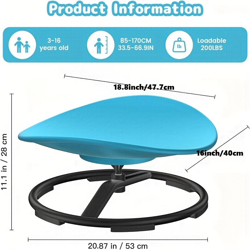 swivel chair for autistic children sensory chair for autistic children 360 degree swivel ergonomically designed to train body coordination no   non slip designed sensory swivel chair for children easter gift Product details 5