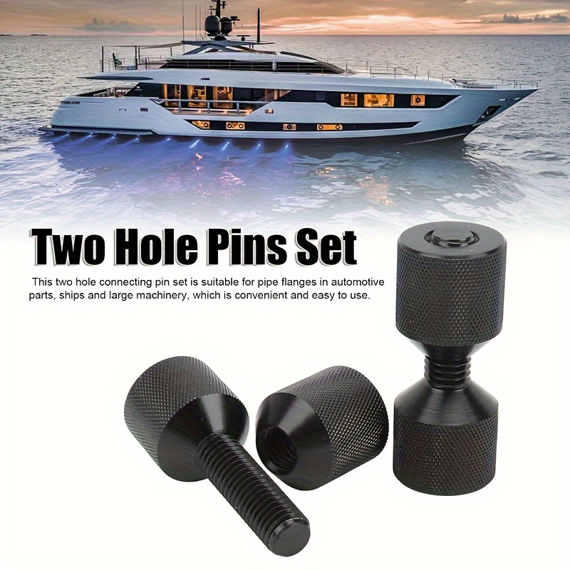 

Two-hole Pins Set, Black Oxidation Resistant Pipe Flange Aligners For Large Machinery For 1/2 In-14 In Asme 150lb Flangem