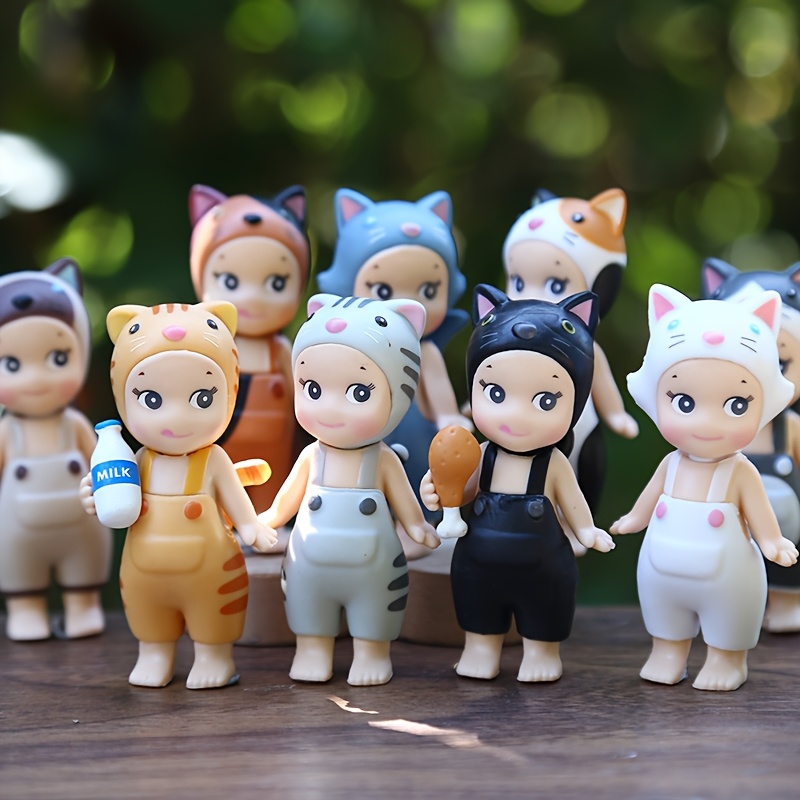 

1 Set Fashion Series Cat Life Museum Figurines, Plastic Collectible Decor For Car & Phone, Surprise Gift For On Birthday, Party, Christmas, Valentine's, New Year, Collectible Figurines