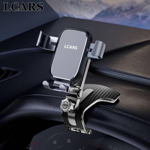 metallic texture multifunctional car phone mount for phone and map placement non obstructive view multi angle adjustable landscape orientation gravity stand ideal for holiday gifting and travel use