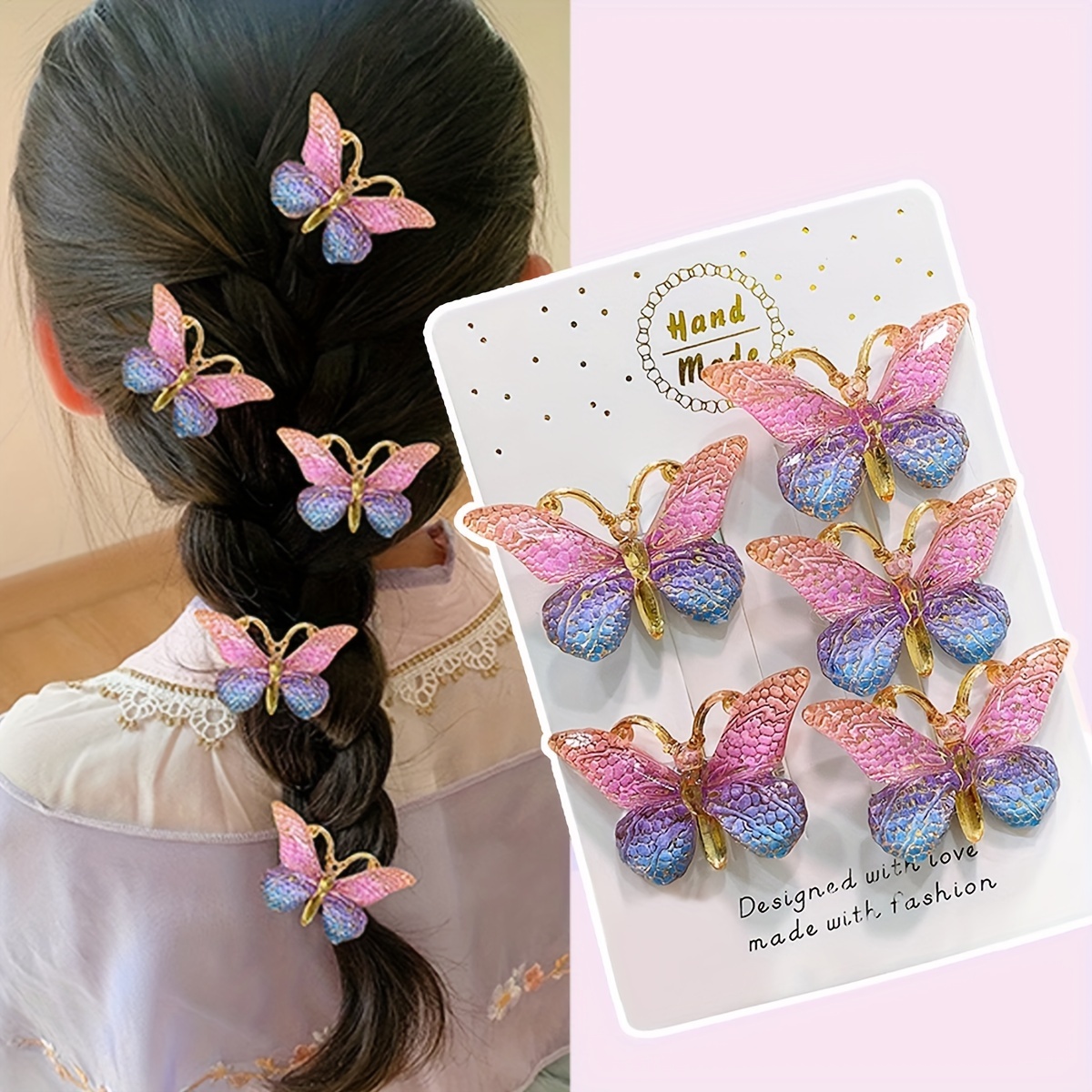 

5pcs/set Hair Clips, Bohemian Style, Cute Fashion Accessories For Girls