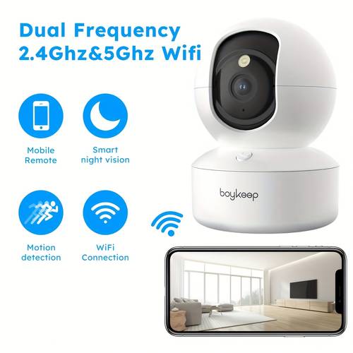 5g 2 4ghz wifi smart camera 2k high definition indoor special safety camera for babies and pets 360 panoramic surveillance video two way calls memory card storage k30