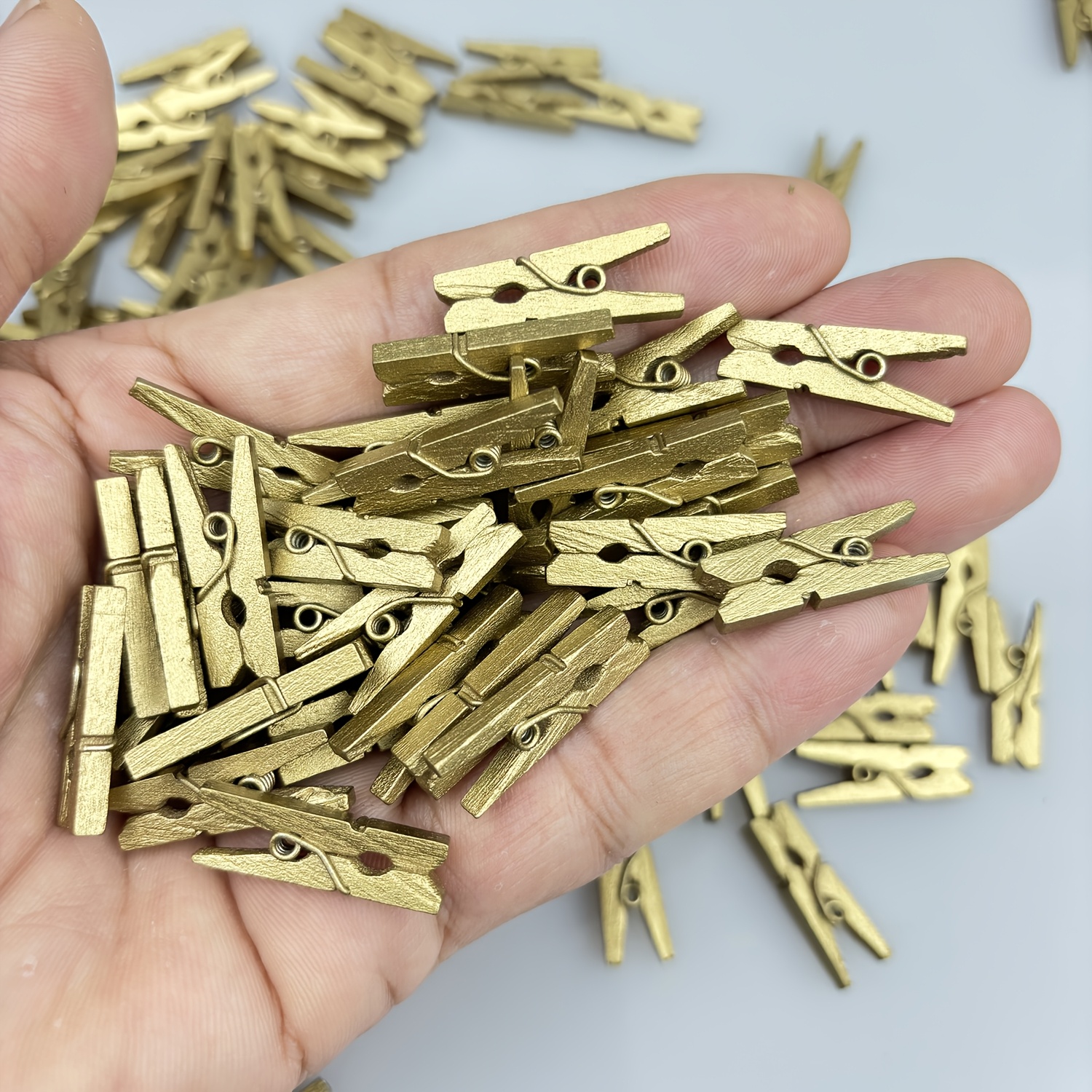 

60pcs Of -inch Wooden Clothespins, For Hanging Photos, Scrapbooking, And Memo Cards, Clothes Pins