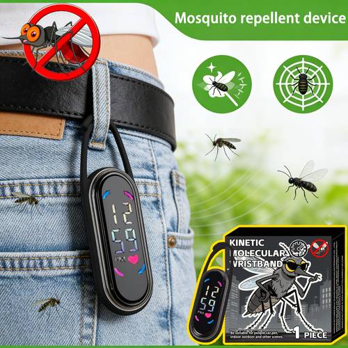 1pc physical mosquito repellent electronic pocket watch household mosquito repellent wall clock outdoor mosquito proof wristwatch lightweight and durable non toxic and odourless suitable for daily indoor and outdoor mosquito repellency