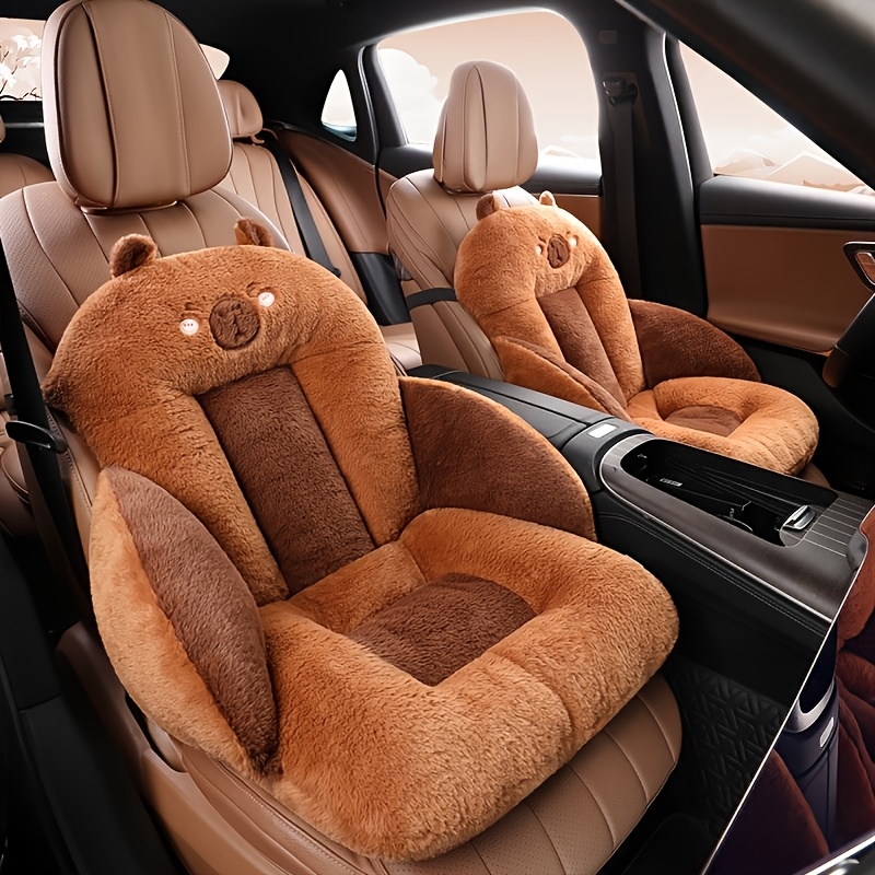 Coussin D'appui-tête Et épaulière Capybara Pour Voiture - Peluche Douce, Design Mignon Animal - 10