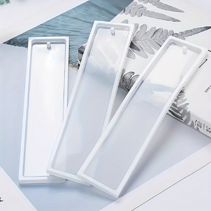 Set Of 3 Rectangular Silicone Molds For Bookmarks, Perfect For Epoxy Resin Jewelry And Other Crafts