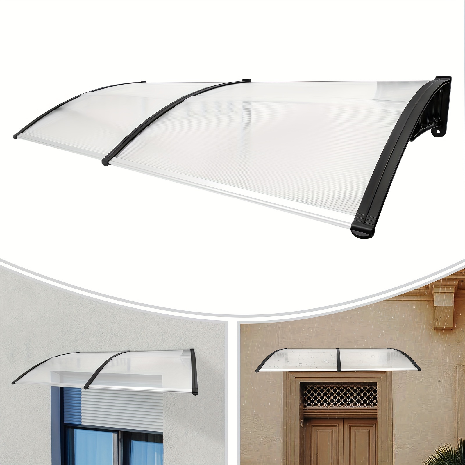 

For Front Door Transparent Polycarbonate Pent Front Door 5 Mm Pp Bracket Door Roof For Outdoors Sun Protection Rain Cover