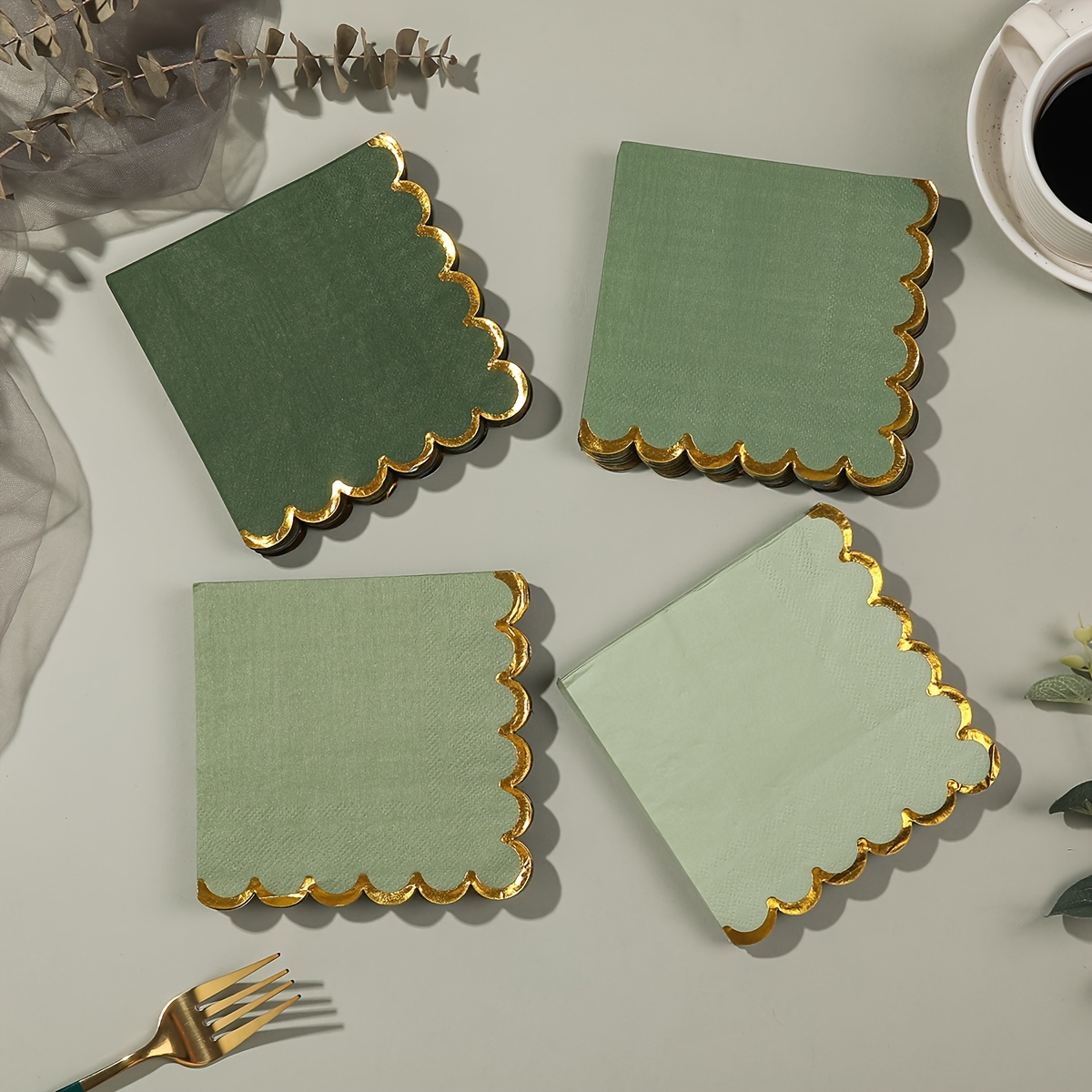 TEMU Set da 100 pezzi, 25 tovaglioli sagomati a stampa a caldo a , 4 colori ciascuno, per decorazioni di compleanno, giardino e feste. per forniture