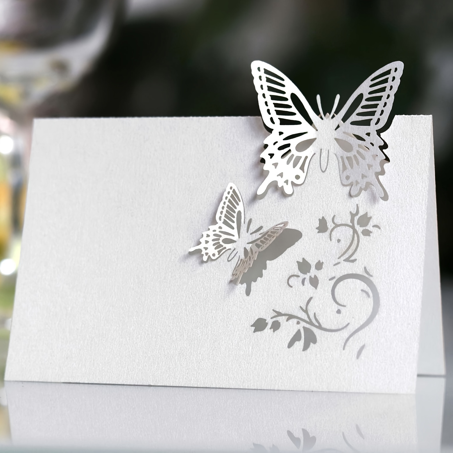 Image of 10pcs Elegant 3d Hollow-out Greeting Cards In Assorted Colors - Mini Message Cards For Valentine's, Thanksgiving, Mother's Day, Carnival, Birthdays - Ideal As Gift Bouquets Or Decorations, Decorations