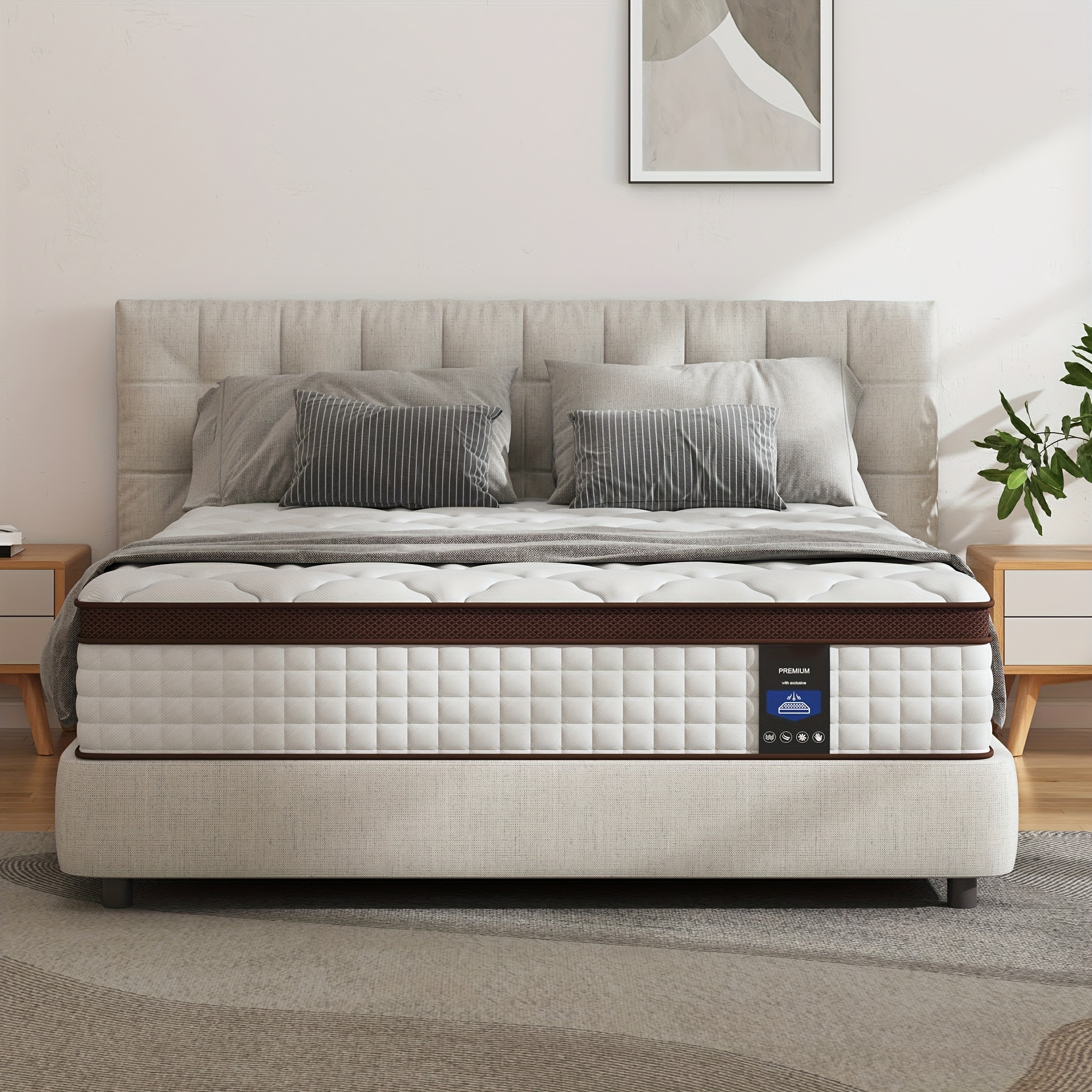 

8 Inches And 10 Inches Twin Full Queen Mattress, Memory Foam And Pocket Springs Mattress,