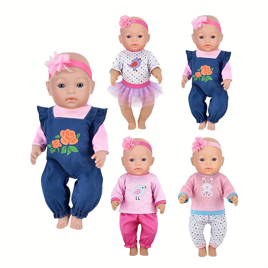

Doll Clothes 4 Sets Doll Fashion Outfits Fit For 43 Cm New Dolls 14-16-17 Inch Baby Dolls 15 Inch Dolls 18 Inch Dolls (no Doll)