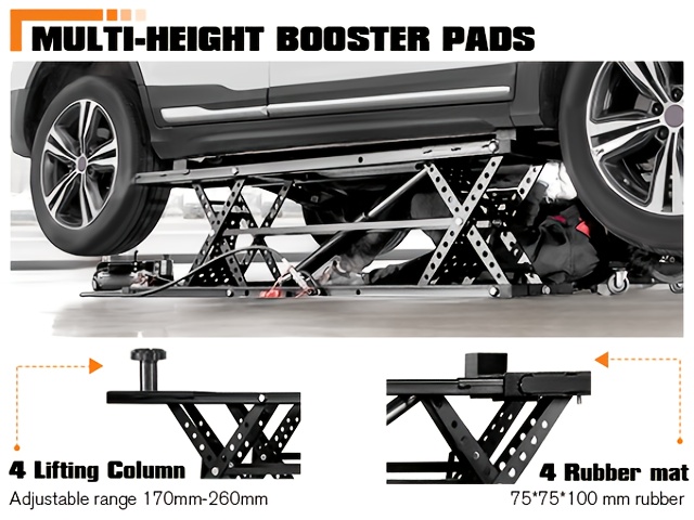 portable car lift   of lifting 7000 lbs 5000 lbs   with a   height of 28 car lifts for home garage and shop black Product details 2