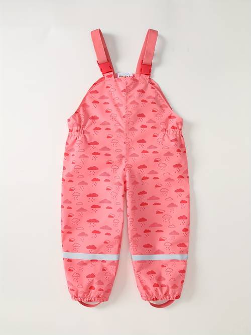 single piece purple heart print watermelon rain suspender pants for outdoor