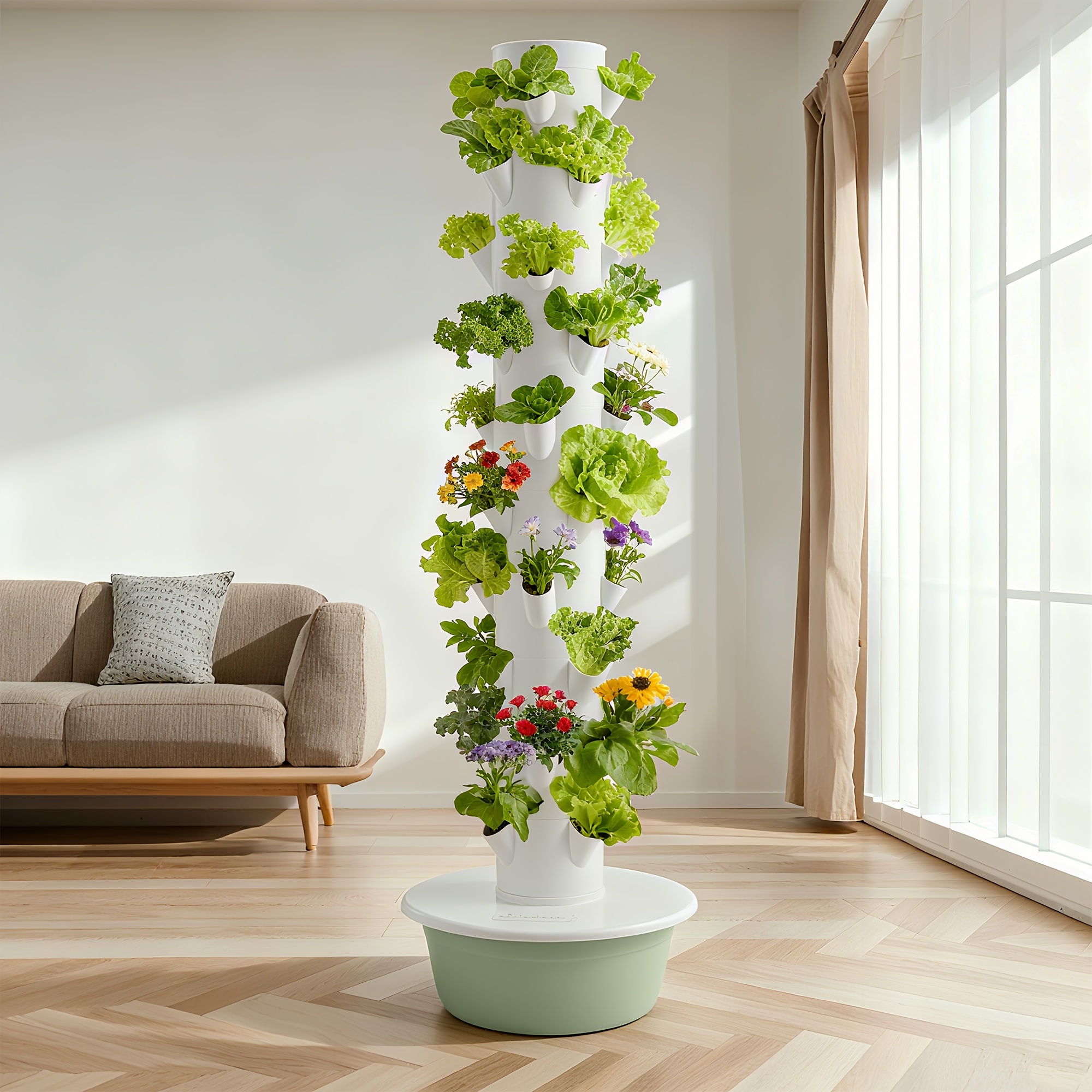10 layer 40 hole hydroponic tower for vegetable   abs plastic strawberry pots vertical vegetable growing machine indoor outdoor gardening system for soil less   of fruits and vegetables excluding 10 15  pump