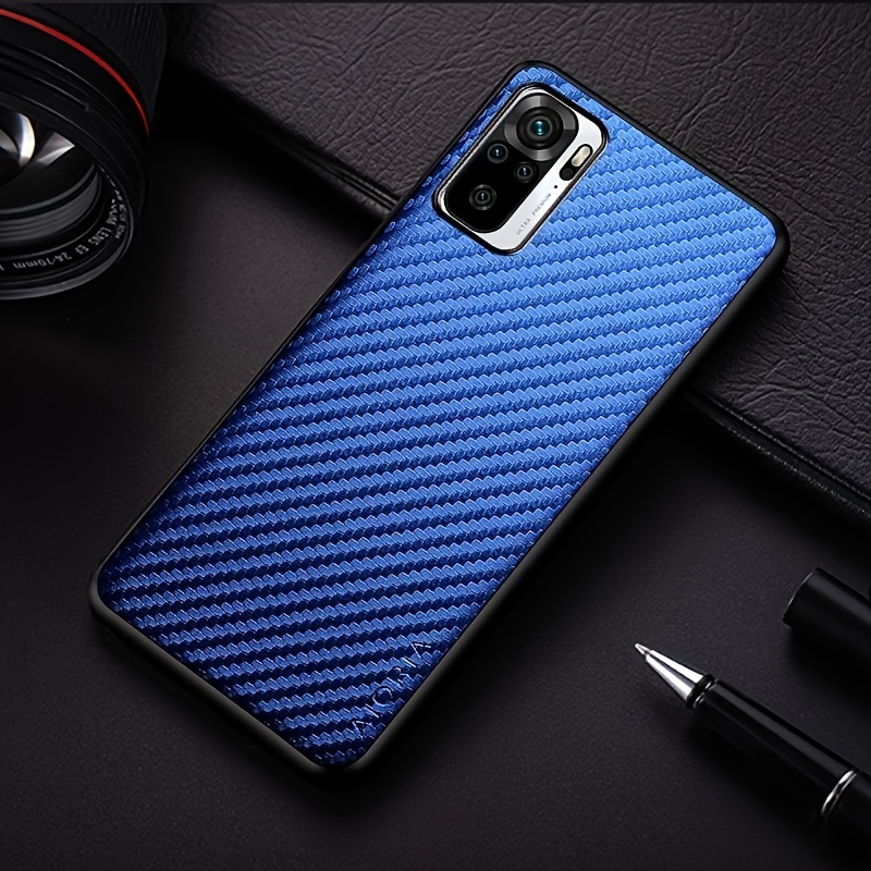 TEMU Coque de téléphone - Coque mince antichoc en fibre de pour Xiaomi Redmi Note 10 10S 9 8 Pro, coque de téléphone de protection antidérapante