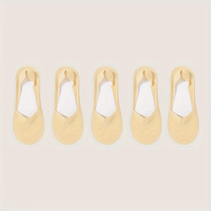5 Pairs Summer Thin Women's Socks Shallow Mouth Invisible Socks Trendy Seamless Socks