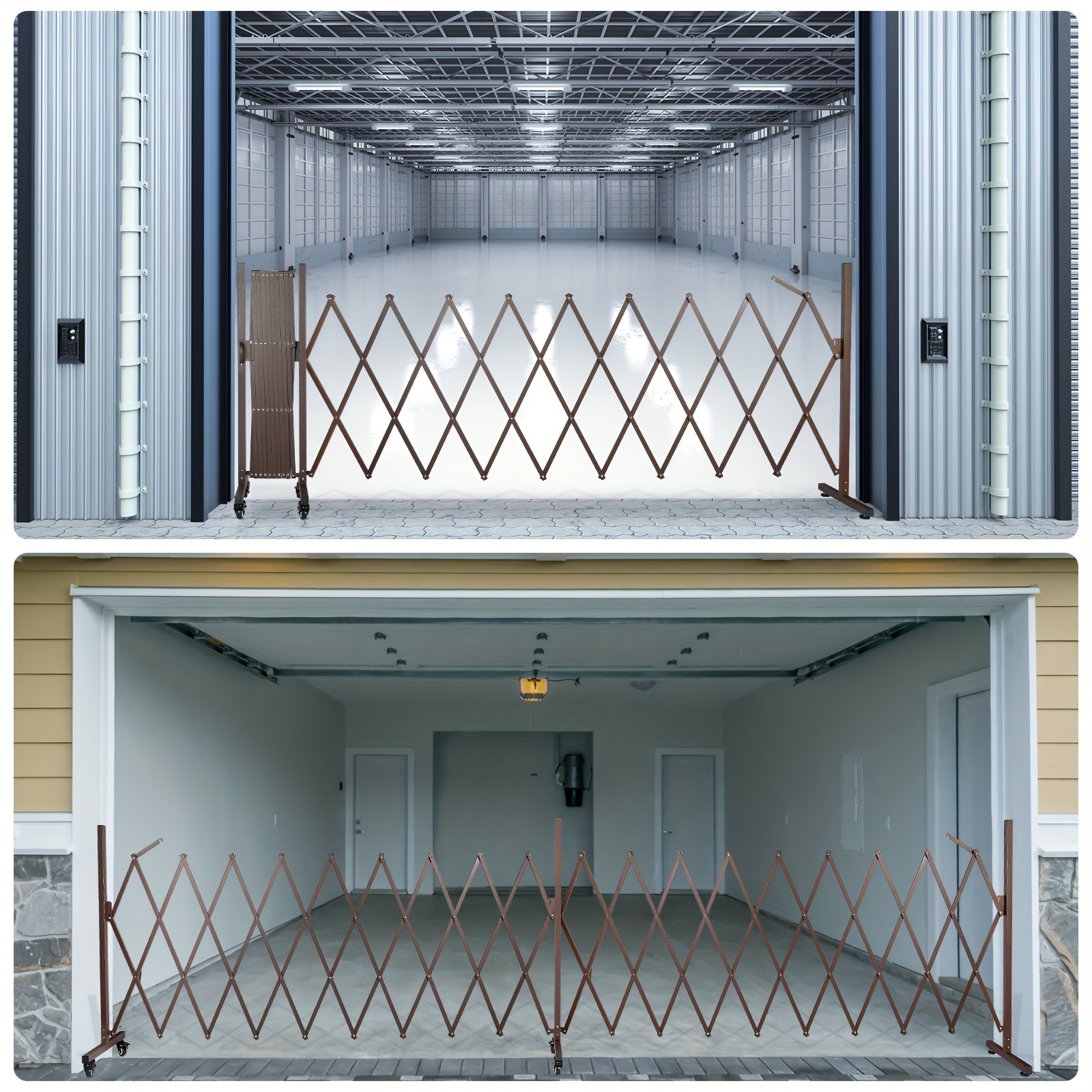 retractable driveway fence gate expandable 130 inches fence Temu