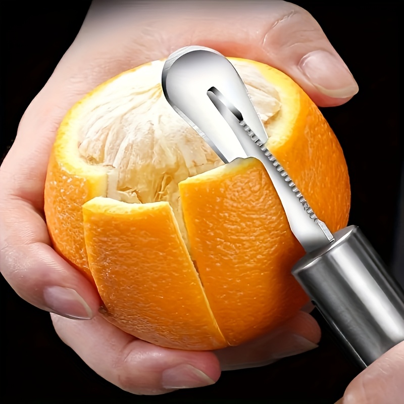 

Ergonomic Stainless Steel Orange & - Gadget With Curved Handle For Peeling, Restaurants