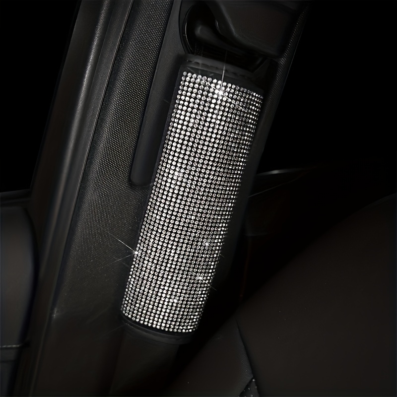TEMU A Car Diamond-studded Shoulder Protector Seat Belt Cover To Interior Decoration