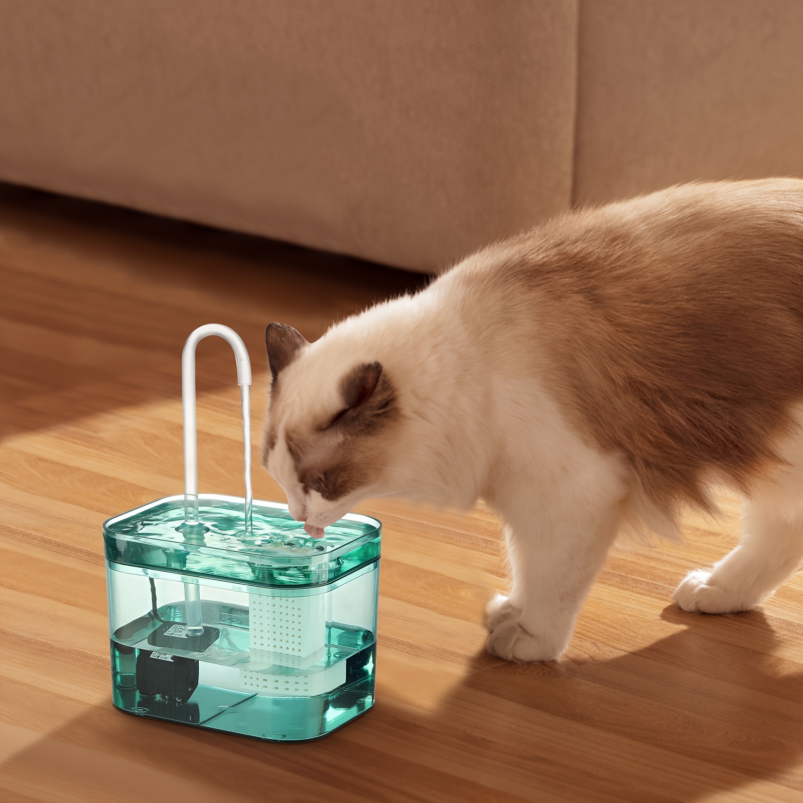 

Usb-powered 1.5l Cat Water Fountain - Quiet, Fresh Drinking For Cats & Dogs