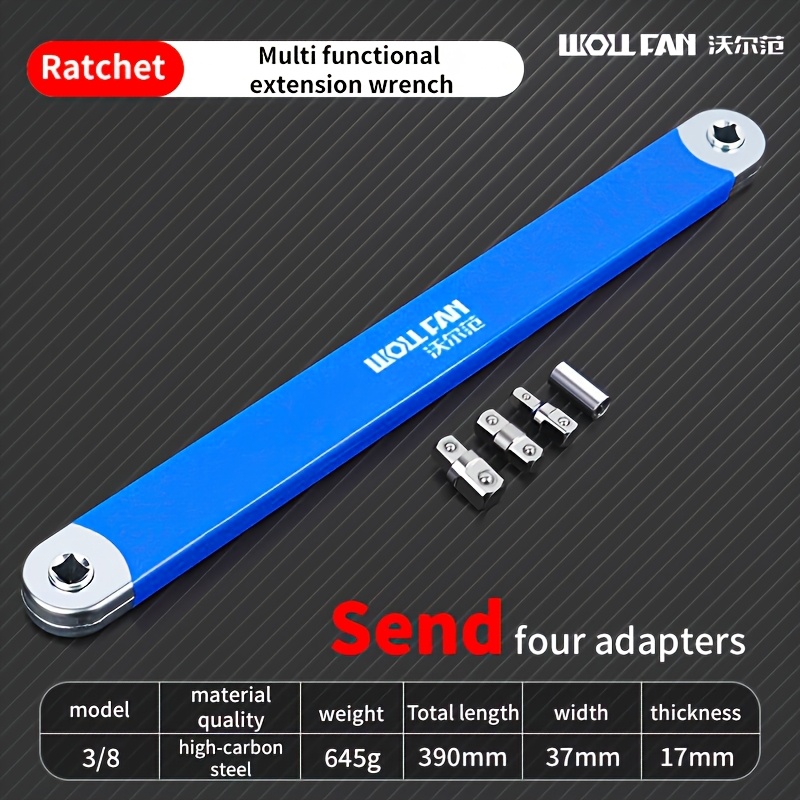 New Extension Wrench Ratchet Extension Wrench Quick Sleeve Universal Extended Full Set 2-in-1