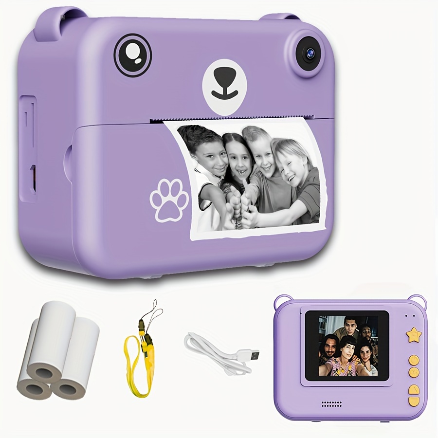 Kids Mini Portable Instant Thermal Printing Camera with 1080P HD