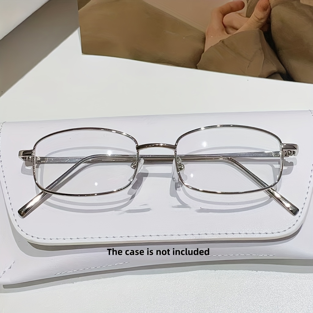 E-shop 3 Farben Verfügbar Kompakte Quadratische Retro Y2K Metall Transparente Dekorative Brille - Leichte Retro Additions, Geeignet für Freizeit- und