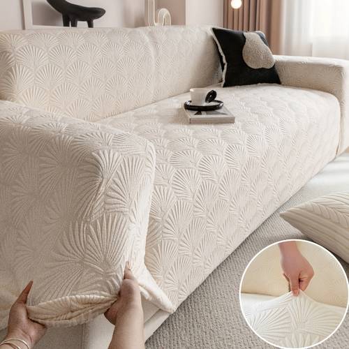 1pc sofa cover stretchy fabric soft and comfortable machine and hand washable suitable for living room bedroom office and more home decoration easy and quick to install