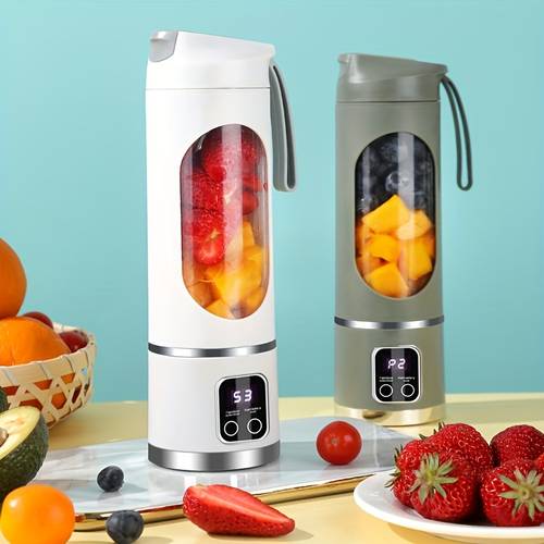 portable usb rechargeable blender with led display 15 22oz ideal for smoothies and fresh juice for on the
