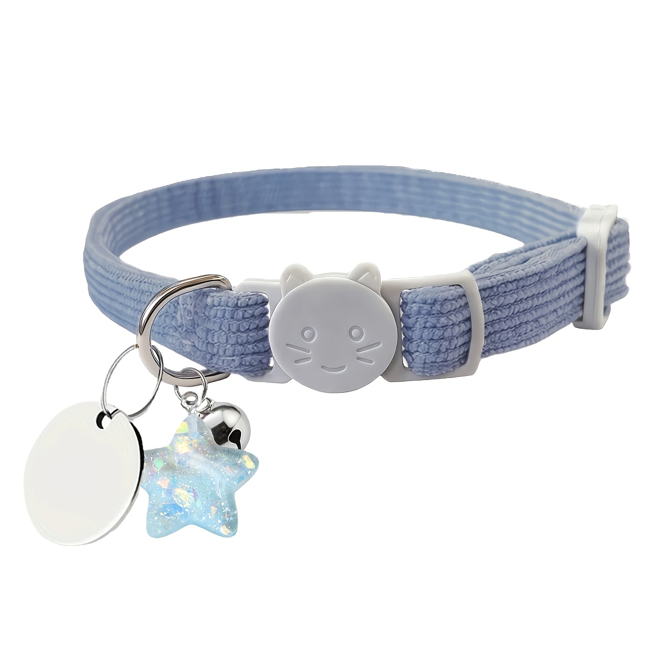 TEMU [Personalizzato] Collare per gatto con targhetta personalizzata, e ciondolo a stella con - Collare per gatto con fibbia di divisa regolabile,