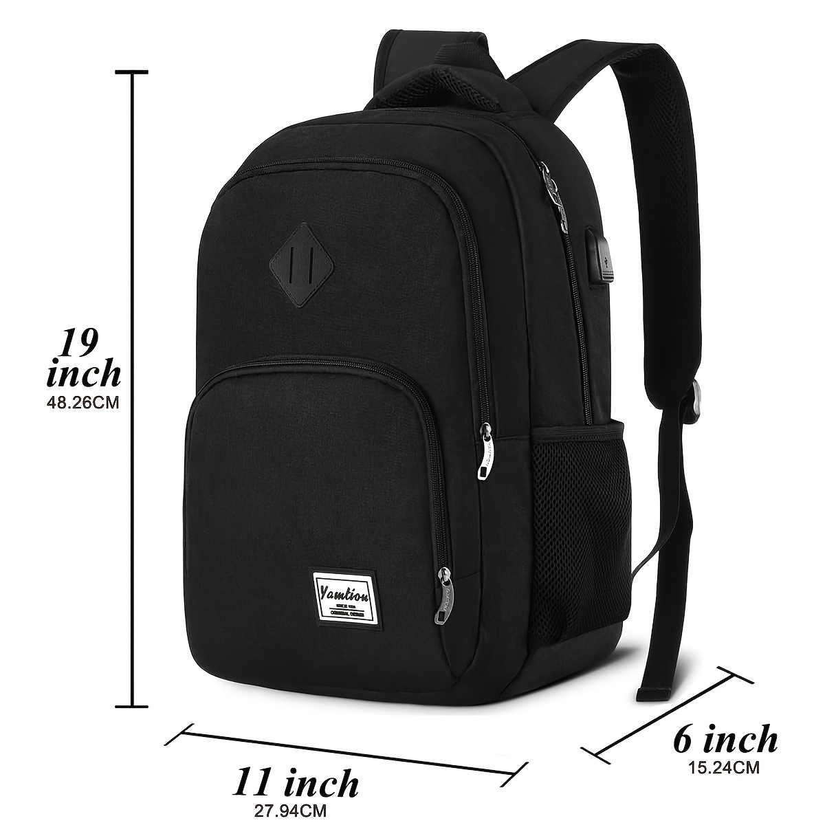 15 6 inch laptop backpack usb charging port men women school - Temu