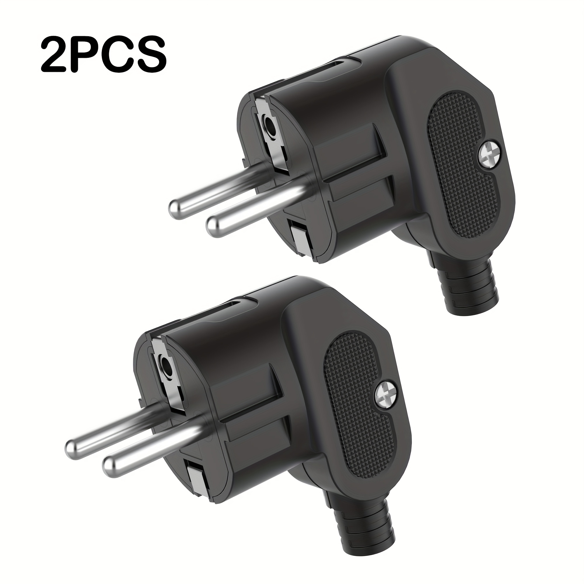 TEMU French Plug Contact Plug 250v Power Plug Suitable For Home Appliances, Lighting Fixtures, Small Appliances Socket, European Plug, Plug Powered