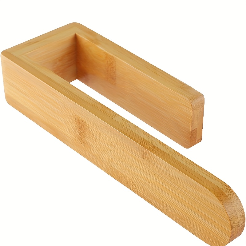 1pc No-drill Self-adhesive Wood Towel Rack Home Wooden Bathroom Towel Rack