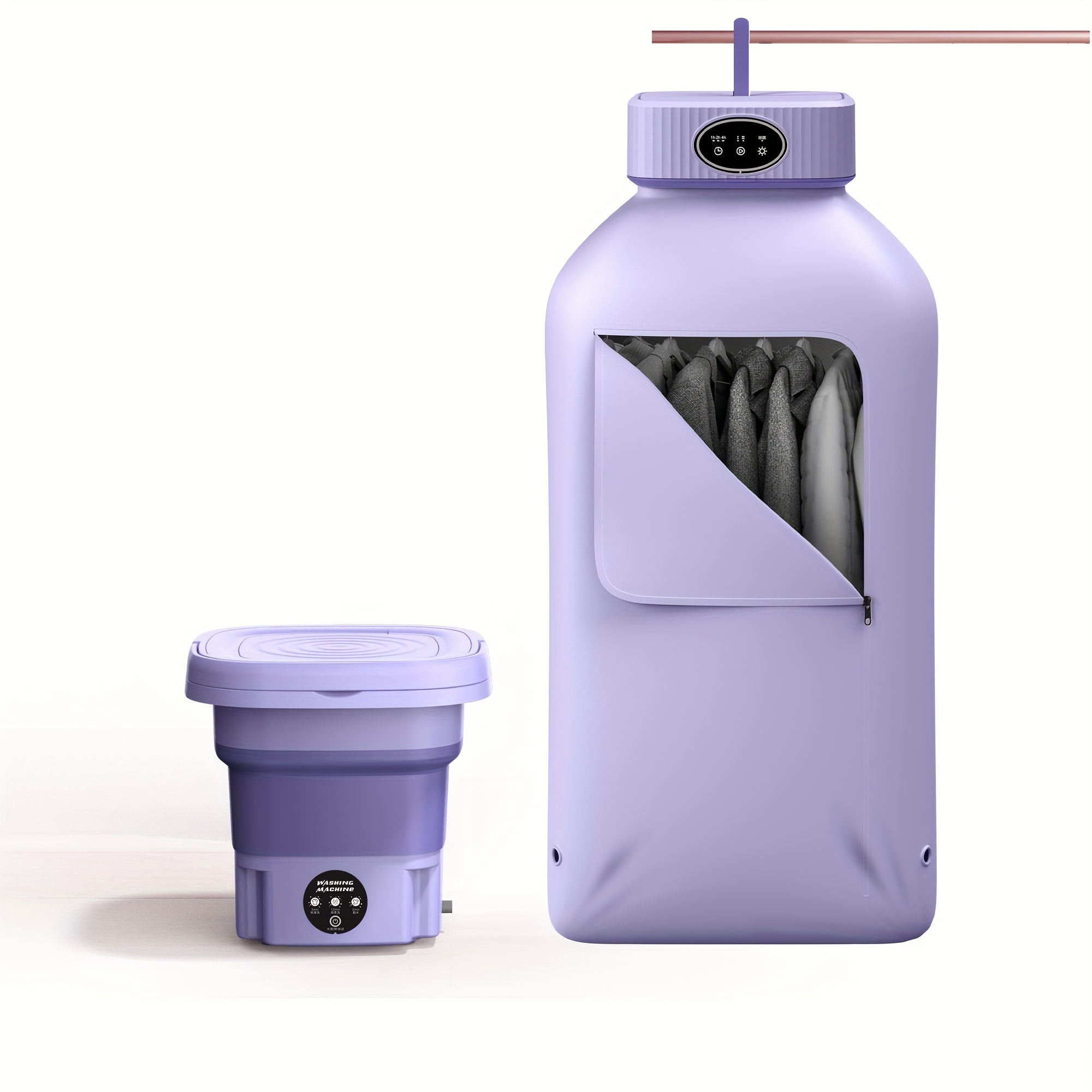 TEMU (holiday Gift Box) Small Dryer + Folding Mini Washing Machine, Are 2 Products In , , Do Not Take , A Set Of Products To Solve Your Troubles Is The Gift