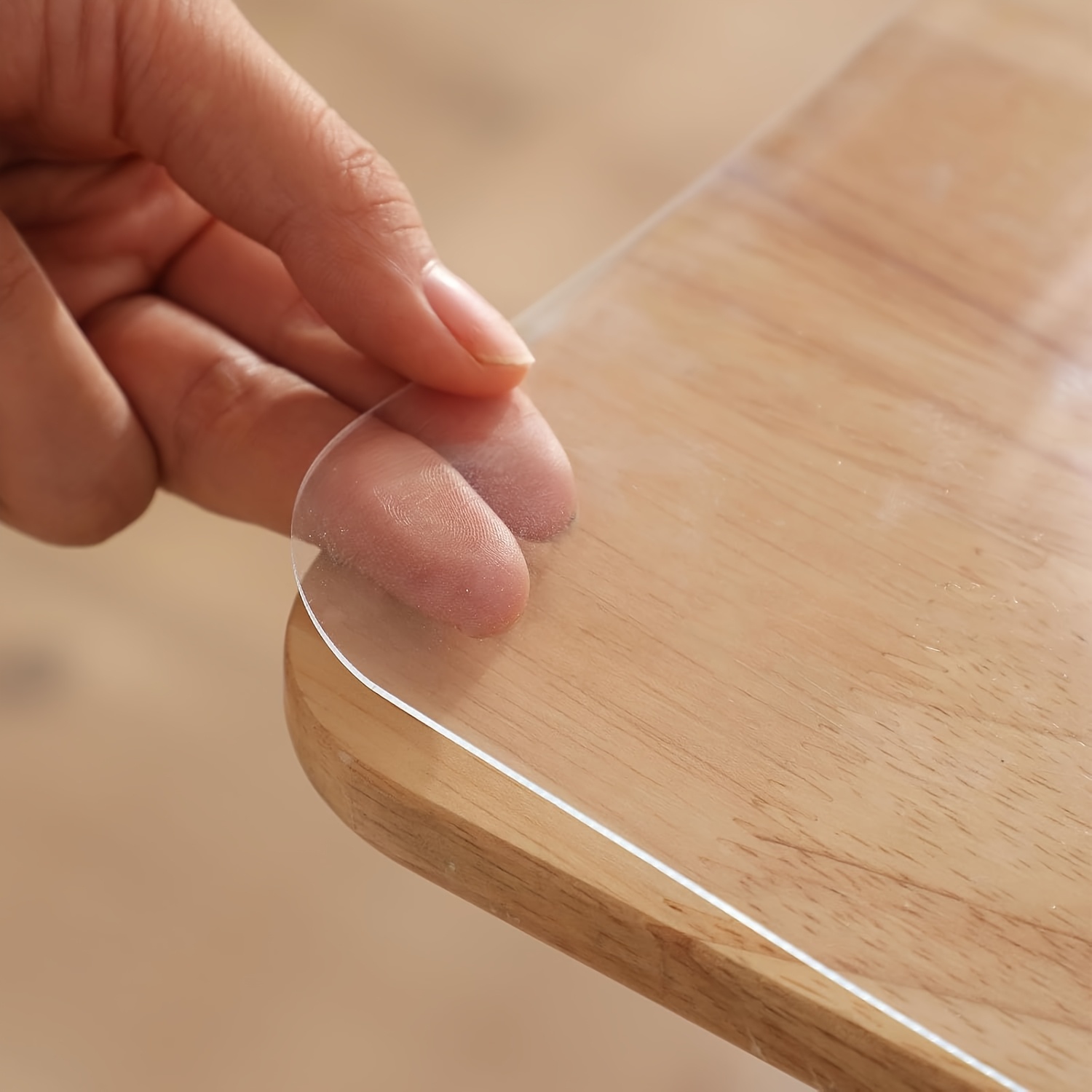 Transparente Tischdecke-Tischset-Schutzfolie, PVC 1,5 mm * kratzfest, hitzebeständige Tischdecke * für Zuhause, Hotel, Büroschreibtische, Esstische Couchtische *