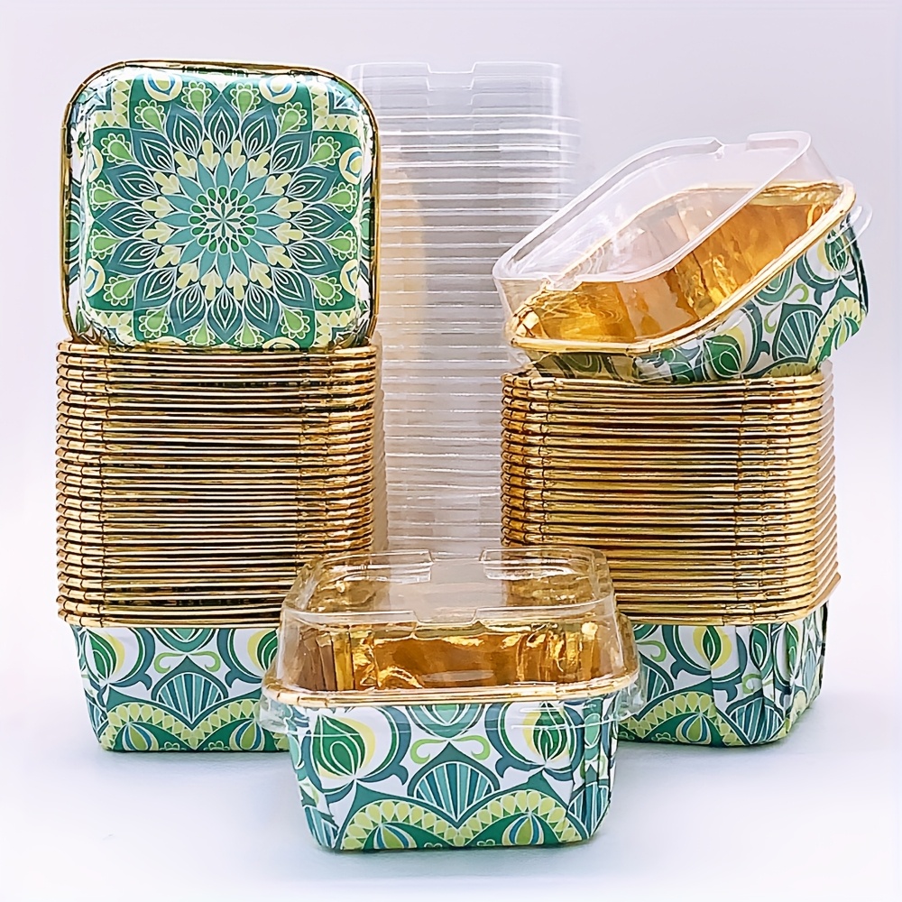 Image of 50pcs Cake Cup, Heat Resistant Paper Cupcake Molds, Cake Cup, Cake Moulds, , Oil Proof Paper Cup, Perfect For Parties, Weddings, Birthdays And Christmas!