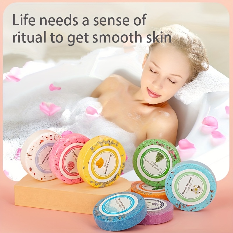 shower steamers     with natural essential oils for   relaxation details 4