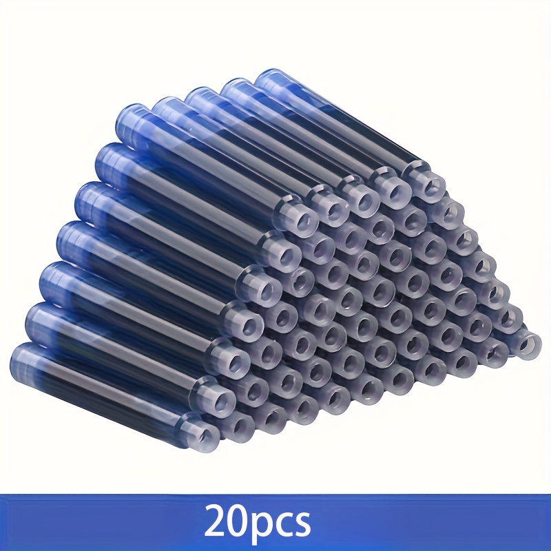 Image of 20pcs Of 3.4mm Ink Cartridges Suitable For Replacement In Matching Size Fountain Pens, Providing Smooth Writing For The Back-to-school Stationery