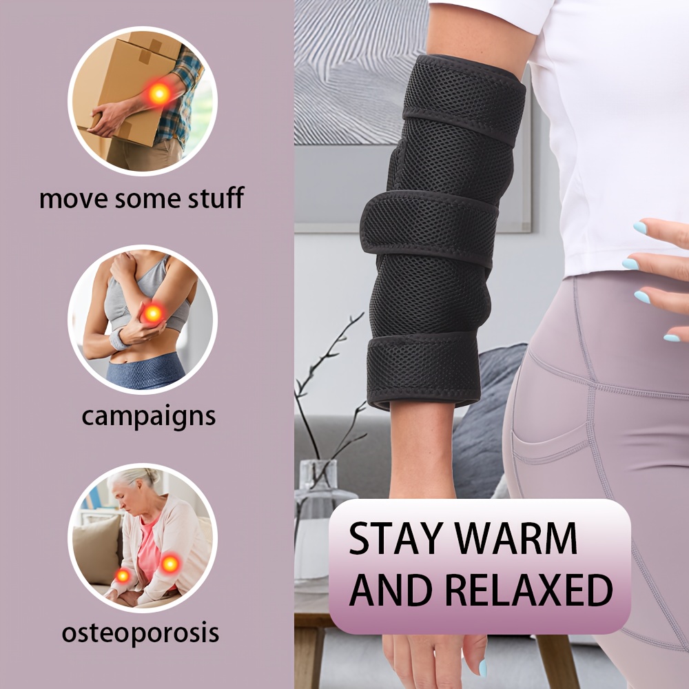 Heated Elbow Massager USB Power Elbow Pad Portable Protector Joint Massage for Relaxation Warmth Unisex Father's Day Gift