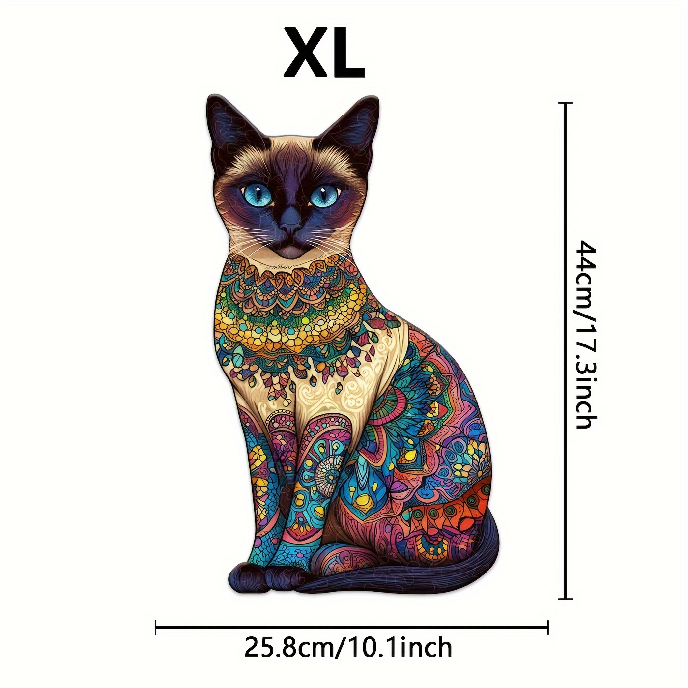 Rompecabezas De Gato De Madera – 135 Piezas Con Forma Felina, Colores Morandi, Decorativo Y Ecológico