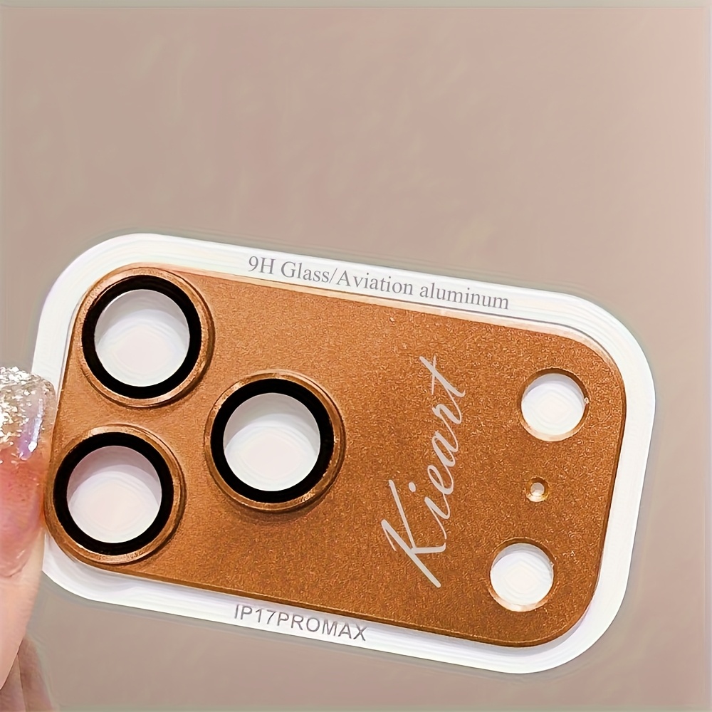 E-shop Personalisierte, individuell gestaltete Buchstaben Gravur Namens Handy Objektiv Schutzhülle für iPhone 17 Pro 17 Pro Max Verhindert Kratzer