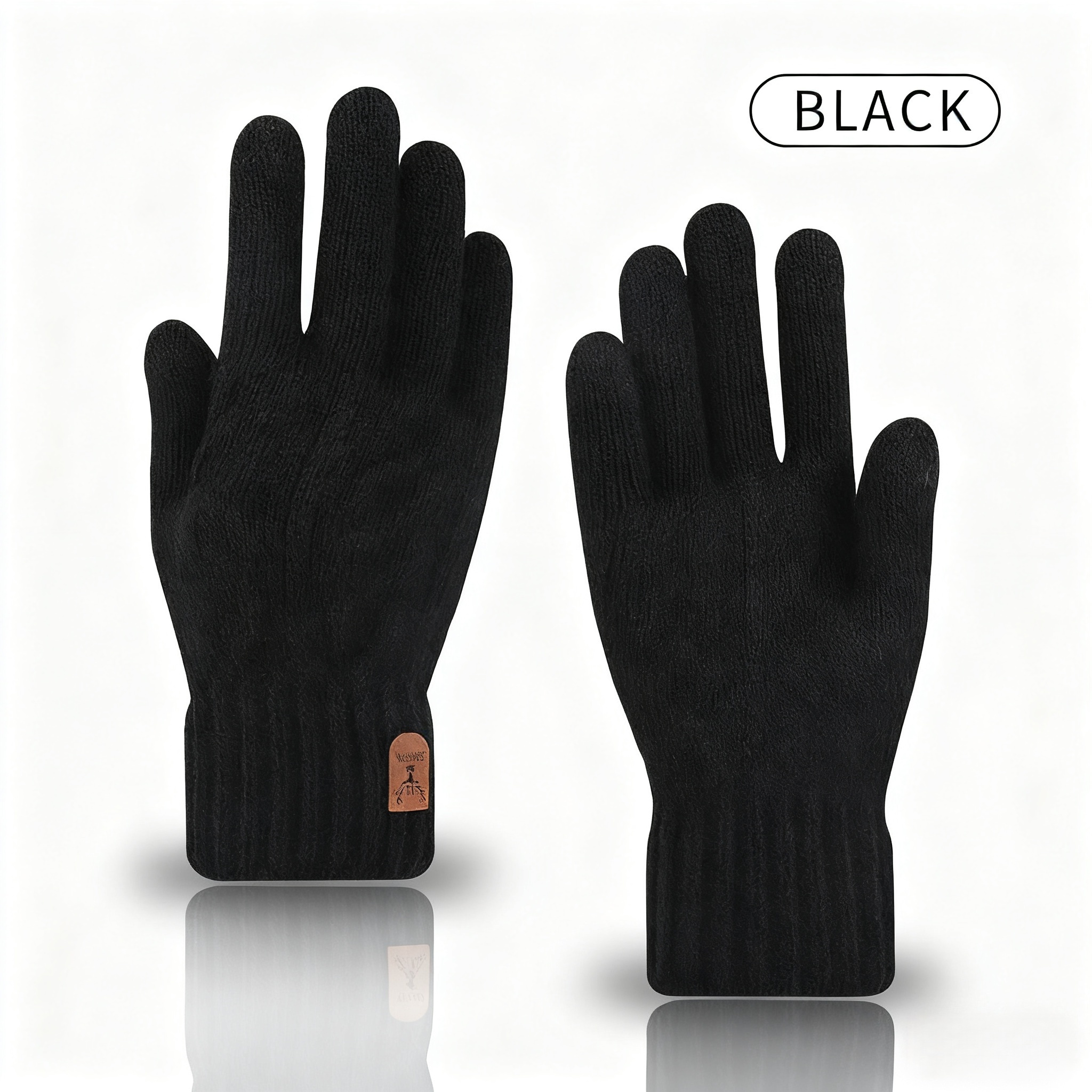 TEMU Guanti Invernali Unisex in Lana di Alpaca Compatibili con Smartphone - Spessi e con Chiusura a Gancio al Polso, Lavabili in Lavatrice e Adatti