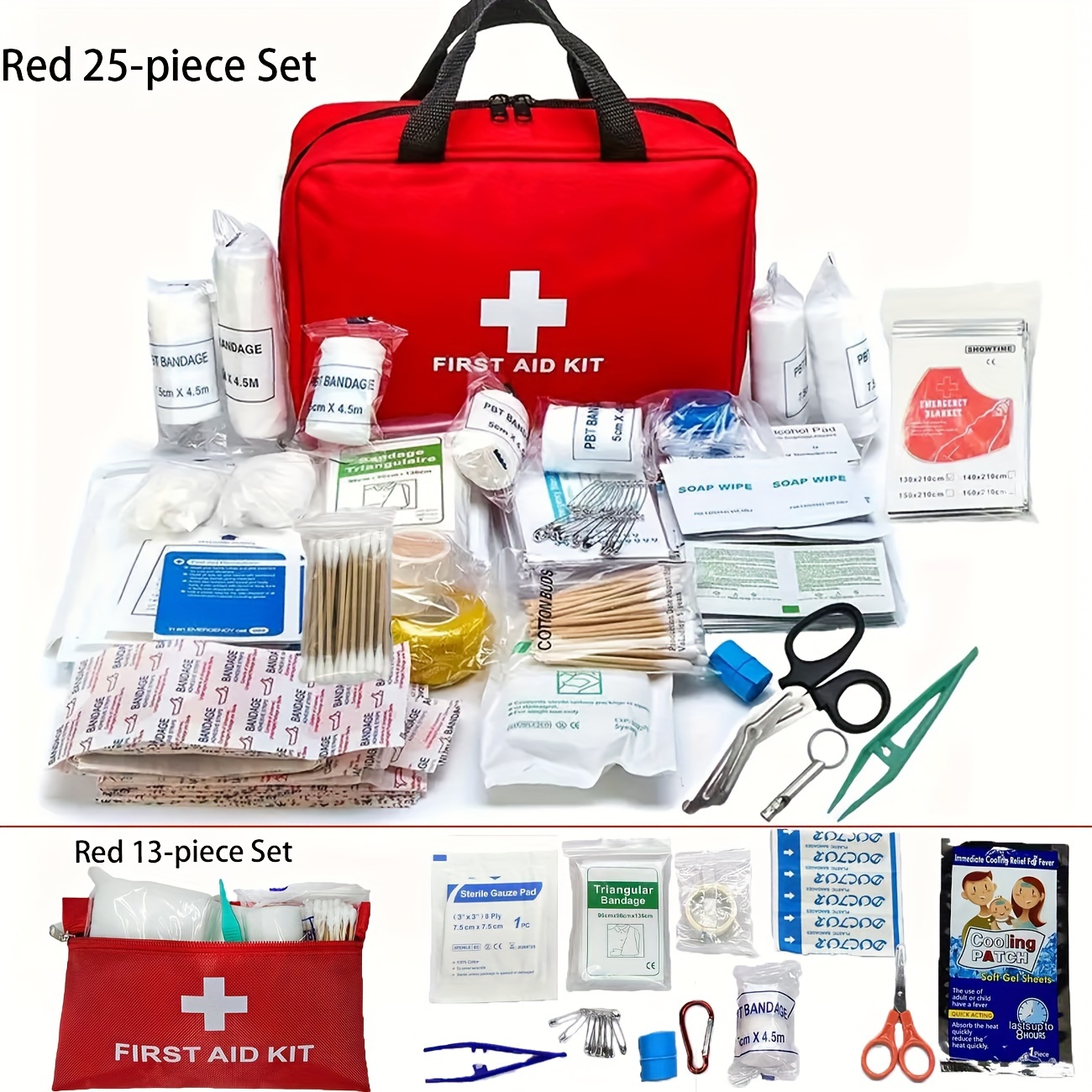 Tragbare 100/180 Stück Notfall Überlebensset Erste-Hilfe-Set für  Medikamente Outdoor Camping Wandern Medizinische Tasche