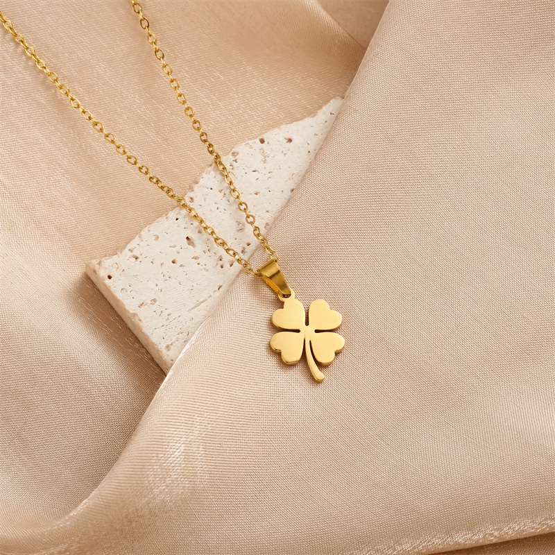 TEMU Stainless Steel Necklace, Fashionable And Easy Pendant Necklace, Suitable For Women's Clavicle Chain, Waterproof And Durable, Not Easy To Fade,