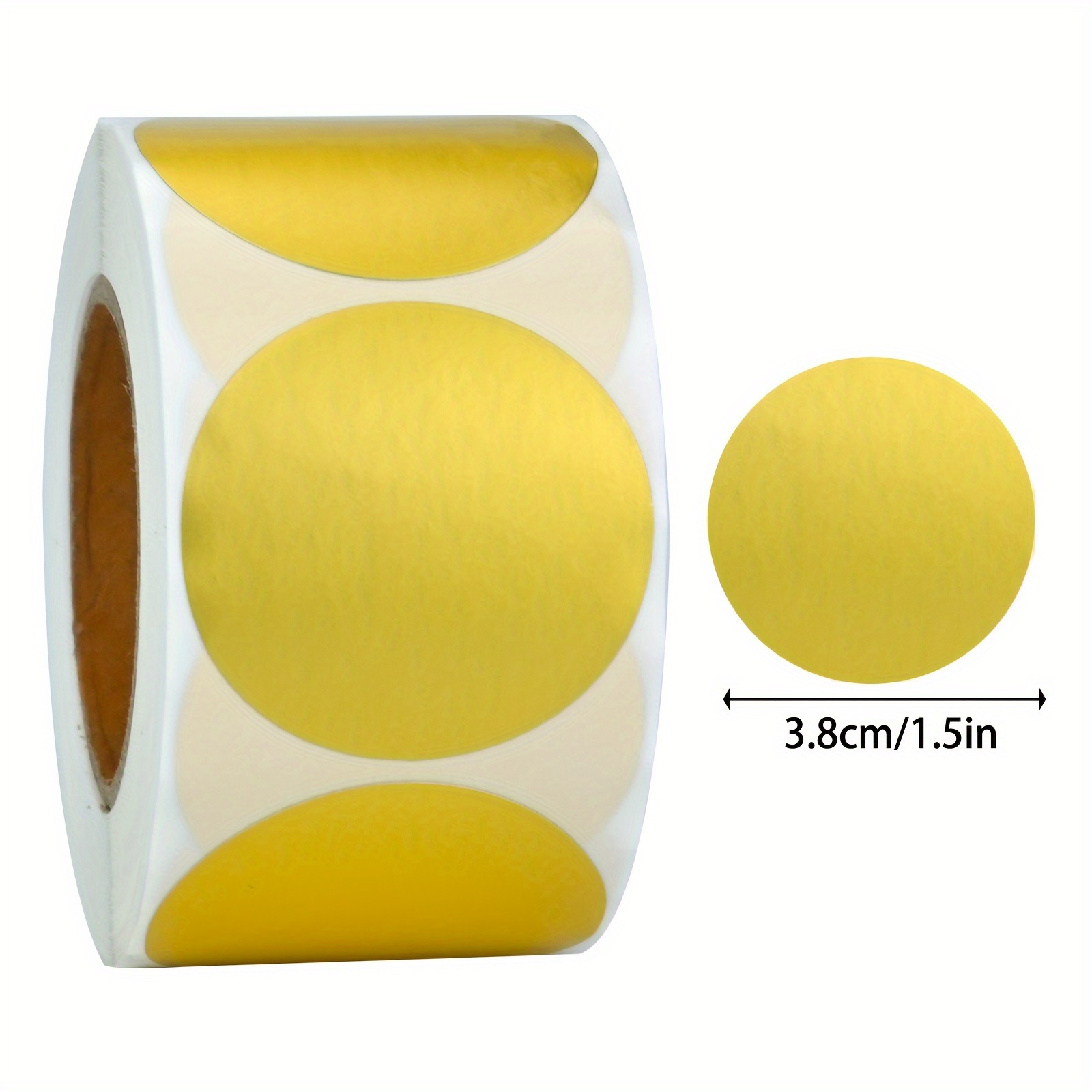 500pcs Per Roll 3.8cm/1.5in Paper Decorative Labels Stickers Stickers, For File Classification, Marking Envelope Seals Gift Decoration Office Organization