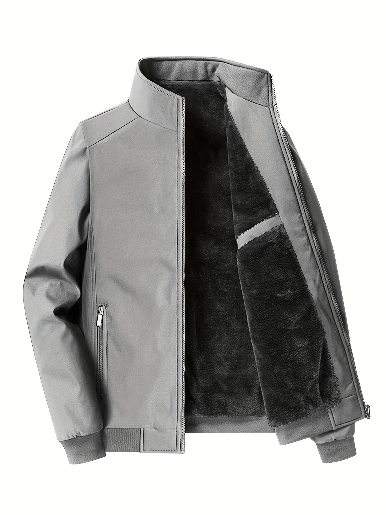 Men's Warm Trucker Coat Winter Thick Cotton Fleece Lined Jacket